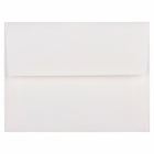 JAM Paper Enveloppes livret Strathmore papier vergé avec fermeture gommée, 4 3/8 x 5 3/4 po, blanc brillant, 1000/pqt-Blanc brillant