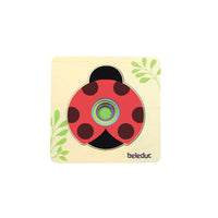 Beleduc - Puzzle à couches "Coccinelle"-Encourage les sens moteurs et la concentration