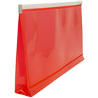 Jam Enveloppes de plastique format livret avec fermeture à glissière, 5 x 10 po, rouge-Taille : 5 x 10 po (N°10)