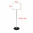 FuTECH - Porte-affiche à cadre chromé de - 16 l x 12 H po - Chrome-16 l x 12 H po
