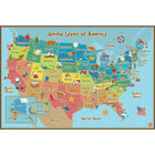 Sticker carte effaçable à sec Etats-Unis-Peler et Coller