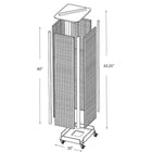 Azar Displays – Présentoir de sol à panneaux perforés sur 4 côtés et à roulettes, 60 x 16 po, orange (700406-ORG)-Doté d’une bande porte-affiche