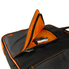 Classic Clamshell Sacoche pour Ordinateur Portable 13,3 po, Noir et Orange-Fermeture zippée sur le dessus