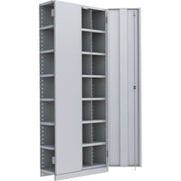 Metalware – Étagère enclenchable RK924, 8 tablettes, 36 x 12 x 88 (po), gris pâle-Système de tablettes ajustables offrant un espace de rangement solide, mais économique qui convient à vos besoins
