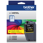 Brother - LC401XLYS Cartouche d’encre jaune à haut rendement d’origine-Qualité d’impression à jet d’encre couleur professionnelle sur laquelle vous pouvez toujours compter jusqu’à 500 pages.