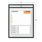 QuickFit – Pochette standard pour formulaires d'atelier, 9 po x 12 po, bordure noire, paq./10-Fabriqué en polypropylène transparent sans PVC