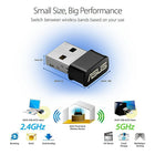 ASUS – Adaptateur Wi-Fi nano USB USB-AC53 double bande AC1200-Double bande AC1200 (2.4GHz & 5GHz) Connectivité Wifi avec des vitesses de téléchargement jusqu'à 867 Mo/s