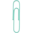 JAM Paper – Trombones géants colorés, grands, bleu sarcelle, 75/paquet (21832065)-Fabriqués avec des fils en acier revêtu de vinyle