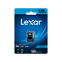 Lexar LSD0800128G-BNNNU Carte mémoire Professional 800X SDHC/SDXC UHS-I - 128 GO - Noire-Cartes Haute Performance SDHC/SDXC UHS-I 800x