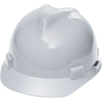 MSA - Casques De Protection V-Gard - Suspensions 1-Touch, Suspension Glissement Rapide, Blanc, paquet de 5-Certification(s) ANSI type I