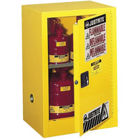 JustriteMD – Armoire sécurité compacte de comptoir Sure-Grip, 1 porte ferm. automatique, compacte, 12 gal, 23 1/4 x 18 x 35 (po)-Meilleur accès aux liquides les plus souvent utilisés, sans compromettre la sécurité