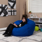 Flash Furniture - Fauteuil poire surdimensionné bleu royal plein-Housse amovible lavable à la machine