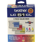 Brother – Cartouches d'encre couleur LC51, combiné (LC513PKS) - paquet de 3-Cartouches d'encre cyan, magenta et jaune  
