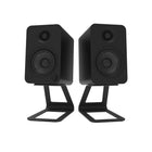 Kanto SE4 Supports de haut-parleur de bureau surélevés pour haut-parleurs moyens - Noir-La surface de repos du haut-parleur mesure 3,9po L x 6,3po l (10 x 15,9 cm).