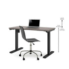 Bestar – Table motorisée à hauteur réglable, 24 po x 48 po, gris écorce (65857-47)-Le mécanisme répond aux ou dépasse les normes de performance ANSI/BIFMA.