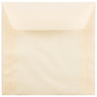 JAM Paper Enveloppes translucides carrées de 6 x 6 po, Ocre printanière, 50/paquet-Enveloppe translucide couleur ocre printanière