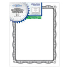 Geographics - Certificats Silver Filigree papier cartonné - Feuille d'argent - 8,5 po l x 11 po H - Paquet de 15-Compatible avec les imprimantes à jet d'encre et laser