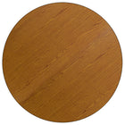 Flash Furniture – Table ronde d’activités de 42 po stratifié thermofusionné préscolaire à hauteur réglable, chêne-Forme : Ronde