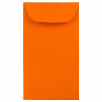 JAM Paper Enveloppes Colourées #6 Coin Commerciales - 3,375" x 6" - Orange recyclé - Paquet de 50-Couleur : Enveloppes à pièces orange