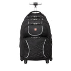 SWISSGEAR − Sac à dos à roulettes pour ordinateur portatif de 15,6 po − noir-Fabriqué en polyester hydrofuge haute densité