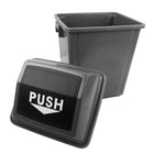 Johnny Vac – Poubelle avec couvercle pivotant, 6,6 gal (25 l), BIN25X2, gris et noir-6,6 gal (25 l)