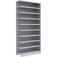 Metalware – Étagère sans boulons RK236, 10 tablettes, 36 x 18 x 76 po, gris clair-Système de tablettes ajustables offrant un espace de rangement solide, mais économique qui convient à vos besoins