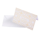 Mara-Mi - Note de remerciement - 3,5 x 5 - Floral or - Paquet de 20-Dimensions : 3,5 po x 5 po