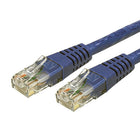 StarTech  Câble de raccordement moulé UTP de catégorie 6 avec connecteur RJ-45 Gigabit, 20 pi, bleu-Les connecteurs en or de 50 microns garantissent une conductivité optimale tout en éliminant les pertes de signaux en raison de l’oxydation ou la corrosion