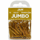 JAM PAPER - Trombone Geant Colore 2", Dore, 2 Paquets de 75-Couleur: Or