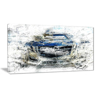 Designart – Voiture « muscle car » abstraite, Imprimé sur toile (PT2648-32-16)-Impression