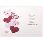 Rosedale Gold - Cartes de souhaits/Enveloppes - Joyeuse St-Valentin Épouse - 5-1/2 po x 8 po - paquet de 6-Avec fini scintillant et métallique