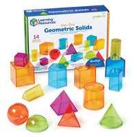 Learning Resources - Blocs géométriques transparents-Groupe d’âge et niveau : Enfants de 9 à 12 ans, à partir de la 3e année