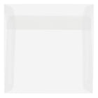JAM Paper Enveloppes carrées translucides, 7,5 x 7,5 po, transparent, 250/paquet-Enveloppes en papier translucide clair