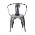 Nicer Furniture - fauteuil empilable industriel de style Tolix A - galvanisé-Conception galvanisée