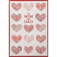Rosedale - Cartes de souhaits/Enveloppes - Joyeuse St-Valentin Maman & Papa - 5-1/2 po x 8 po - paquet de 12-Imprimées sur un papier de qualité non couché