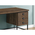 Monarch Specialties - 7485 Bureau - 55 po L/Faux Bois Brun/Metal Noir-Fini en imitation de bois brun de tous les côtés