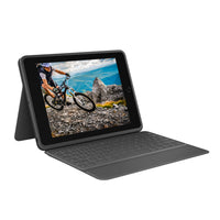 Logitech Rugged Folio - Étui clavier de protection pour iPad (7e, 8e et 9e générations) - Graphite-Quatre modes uniques confèrent à l'étui Rugged Folio une flexibilité suffisante pour s'adapter à n'importe quel environnement ou tâche, y compris l'écriture, le dessin, la visualisation et la lecture.