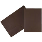 JAM PaperMD – Chemises au fini lin à 2 pochettes, brun chocolat, 25/paquet-Chemise au fini en lin brun chocolat