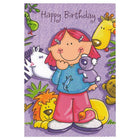 Rosedale – Cartes de souhaits et enveloppes, Girl Birthday juvénile, 5 1/2 x 8 po, 12/paquet (15915)-Imprimé sur papier cartonné non couché de haute qualité