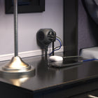 360 Electrical - PowerBall32 Hub de chargement tressé à 3 prises de 32 W - Noir obsidienne-Dimensions: 4,3 po lo x 2,6 po larg x 2,6 po H