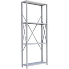 Metalware – Étagère enclenchable RK313, 4 tablettes, 36 x 24 x 88 po, gris pâle-Système de tablettes ajustables offrant un espace de rangement solide, mais économique qui convient à vos besoins