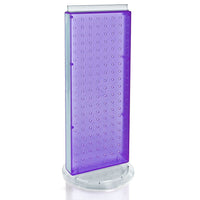 Azar Displays – Présentoir de comptoir à panneaux perforés sur 2 côtés, non rotatif, 20 x 8 po, violet transparent (700509-PUR)-Un excellent moyen d’exposer un produit phare aux yeux de la clientèle