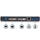 StarTech – Station d'accueil USB 3.0 double affichage DVI avec support vertical-Gagnez de l'espace sur votre bureau en plaçant la station d'accueil à la verticale grâce à son socle intégré