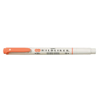 Zebra – Surligneur double pointe style stylo Mildliner, rose corail doux-Pointe biseauté à double extrémité