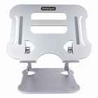 StarTech - Support de bureau pour ordinateur portable à hauteur réglable-Les coussinets antidérapants et les brides avant sur les bras de montage offrent un support stable et sécurisent l'ordinateur portable aux angles prononcés