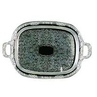 Elegance – Plateau à thé sur pied-Ce plateau rectangulaire plaqué argent de 23 x 15 po est élégant et ajoutera une touche de style et de sophistication à votre salle à manger.