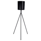 Jardinière de plancher Truu Design avec support, 12 x 32 po, noir-Mesures: La jardinière globale mesure 30cm L x 35cm l x 81cm H (12" L x 14" l x 32" H)