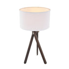 Union & Scale - Essentials - Lampe De Table - Espresso/Blanc-Dimensions: 26.18" H x 13.8" W x 13.8" D