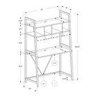 Monarch Specialties - 7163 Bureau 32 po L - Dessus Blanc/Metal Blanc-Facile à assembler grâce aux instructions illustrées et à toute la quincaillerie incluse, il est prêt à créer un espace de travail moderne et fonctionnel.