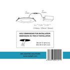 AWL - Panneau rond lumineux DEL 4", 10W, intensité réglable, paquet de 2-Energy Star, cUL